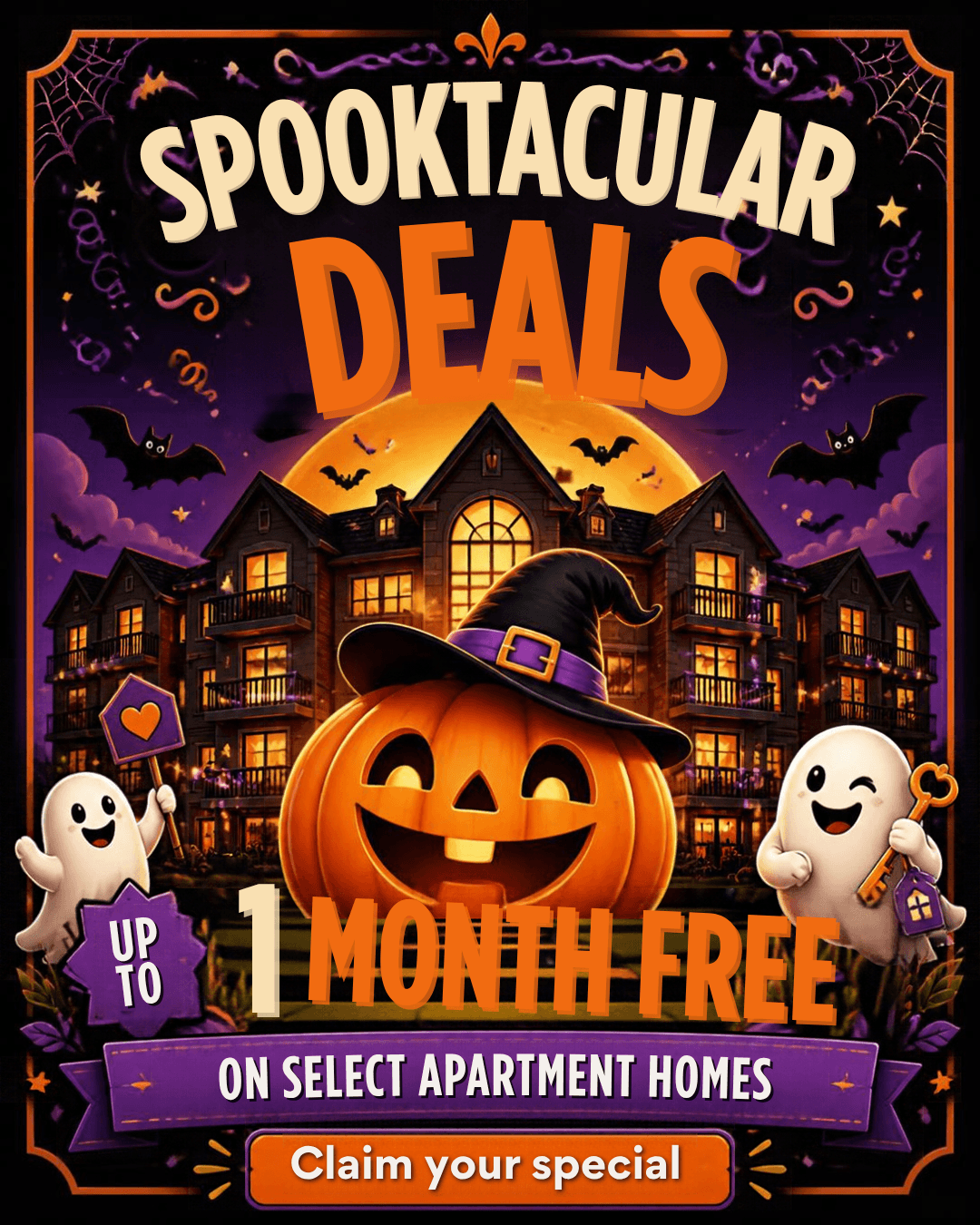A promotional image for The Boulevard offering 2 weeks to 1 month free for apartment homes.